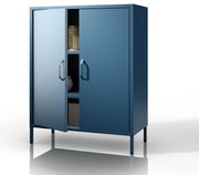 Szafka z półkami VITO, 800 x 1015 x 400 mm, Modern: granatowa