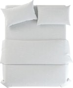 Fehér kétszemélyes len ágyneműhuzat 200x200 cm Blanco – Native Natural