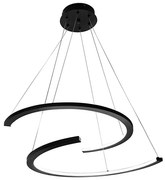 LED Csillár zsinóron DOUBLEMOON LED/30W/230V fekete