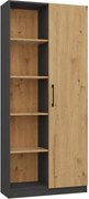 RD-80 polcos szekrény, antracit-tölgy