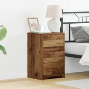 Éjjeli szekrény LED világítással Régi fa Eredeti fa