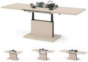 Mazzoni ASTON Bézs (Pezsgő) - MODERN DOHÁNYZÓASZTAL NYITHATÓ/MAGASÍTHATÓ ÉTKEZŐASZTAL ÉS DOHÁNYZÓASZTAL EGYBEN