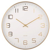 Karlsson  5973WH design falióra, fehér, átmérő 40cm