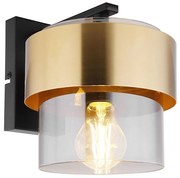 Globo 15560W - MILEY fali lámpa 1xE27/60W/230V fekete/rez