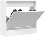 fehér szerelt fa cipőszekrény 60 x 21 x 57 cm