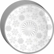 Altom 6 db üveg desszert tányér Snowflakes 17,5 cm