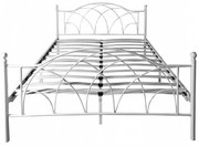 Lotti fém ágykeret ajándék ágyráccsal, több méretben és színben-Fehér 90x200 cm