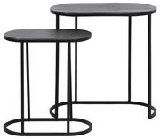 Fém tárolóasztal szett 2 db-os 26x53 cm Bocov – Light &amp; Living