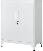 SONGMICS irattartó szekrény, zárható multifunkciós tárolószekrény,matt szürke