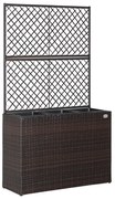 Casaria® Virág box fonott betéttel - barna