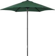 Outsunny Ernyő Ø196 cm, hatszögletű erkélyernyő, strandernyő, szélálló, stabil piaci ernyő, crankszerkezetű napvédő ernyő a strandhoz, erkélyhez és ke