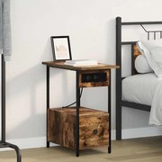 Éjjeliszekrény fiókkal Füstölt tölgy 60 x 30 x 61 cm Faanyag