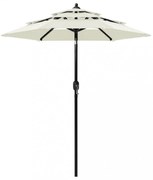 3 szintes homokszínű napernyő alumíniumrúddal 2 m