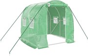 vidaXL zöld acélvázas melegház 4 m² 2 x 2 x 2 m