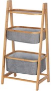 Wenko Bambusz polc 1 polccal és 2 kosárral Bahari, 91 x 34 x 44 cm