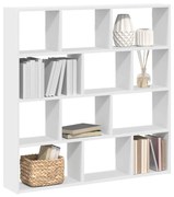 fehér szerelt fa fali kockapolc 12 rekeszes színű