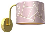 Fali lámpa ZIGGY 1xE27/60W/230V rózsaszín/arany