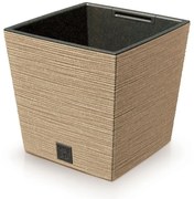 Prosperplast FURU SQUARE LOW ECO WOOD kaspó 24 cm naturo