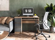 Cino íróasztal kézműves tölgy/grafit