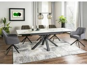 Columbus bővíthető étkezőasztal kerámia fehér 160-240 cm