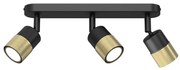 Spotlámpa MIZU 3xGU10/8W/230V fekete/sárgaréz