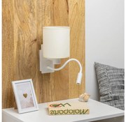 Brilagi - LED Fali lámpa NUBILA 1xE27/25W/230V + LED/3W fehér/krémes BG1559+BG1585