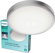 Mennyezeti lámpa Led fürdőszobai lámpa 17W 1700lm 4000K IP44 nikkel Philips