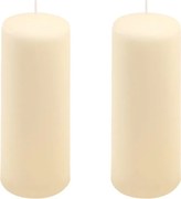 Gyertya készlet 20 cm Ø 7,5 cm  2 db krém