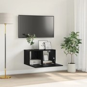 TV Szekrény Szett Fekete tölgy Szerelt fa Közepes TV Szekrény