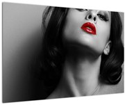 Kép - vörös rúzsos nő portréja (90x60 cm)