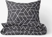 Goldea pamut ágyneműhuzat - mozaik minta, sötétszürke alapon 140 x 200 és 70 x 90 cm