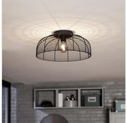 Eglo 43896 - Mennyezeti lámpa RINROE 1xE27/40W/230V fekete