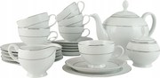 Emily Platin szerviz/porcelán teás/kávés szett 6db/15db|Bogucice