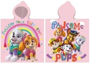 Gyerek poncsó PAW PATROL rózsaszín 55x110cm Faro