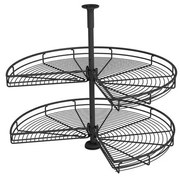 Konyhai fémrács, sarokszekrénybe, 3/4 kör kosár, antracit, 810mm átmérő, oszloppal, 400mm ajtókhoz, Sige Green Line 361