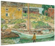 Kép - Childe Hassam, Oyster Sloop, Cos Cob, reprodukciók (90x60 cm)