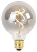 5 db E27-es dimmelhető LED spirál izzószál izzó G95 füst 3W 95lm 1800K szett