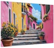 Kép - Rózsaszín sikátor (70x50 cm)