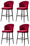 Rubi Claret Red bárszék szett, 4 db, 4 db