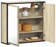 sonoma tölgyfa fürdőszobai tükrös szekrény 65 x 20 x 60 cm