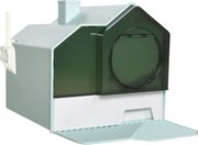 PawHut Macska Alomládája Alsó Tálcával, Lapáttal, Szűrővel, Fedett WC Macskák Számára 8 kg-ig, ABS, Műanyag, Világoskék 47 x 45 x 42 cm | Aosom