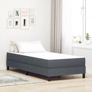 Zsebes Rugós Ágymatrac Sötét Szürke Közepes 80x200x20 cm Szövet