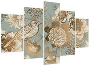 Kép - Kert egy madárral (150x105 cm)