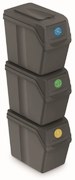PROSPERPLAST SORTIBOX hulladékgyűjtő tartályok készlete, 3x20l
