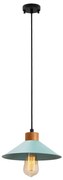 Türkiz-natúr színű függőlámpa fém búrával ø 24 cm Manavgat – Opviq lights