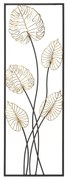 Luxy -A- levél motívumos fali fémdekoráció, 31 x 90 cm - Mauro Ferretti