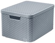 Szürke fedeles műanyag tárolódoboz 33x44,5x25 cm Style – Curver