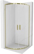 Mexen Rio félkör alakú zuhanykabin 90 x 90 cm, átlátszó, arany - 863-090-090-50-00