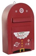 Karácsonyi postaláda piros Letters to Santa fali