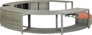 vidaXL szürke polyrattan jakuzzi-keret